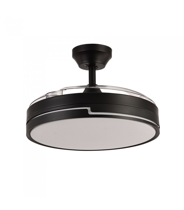 Ventilador Olimpia DC 72W 7200Lm 3 Aspas Negro CCT