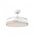 Ventilador Olimpia DC 72W 7200Lm 3 Aspas Blanco/Haya CCT