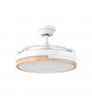 Ventilador Olimpia DC 72W 7200Lm 3 Aspas Blanco/Haya CCT