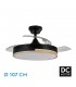 Ventilador Olimpia DC 72W 7200Lm 3 Aspas Negro/Haya CCT
