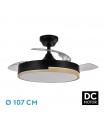 Ventilador Olimpia DC 72W 7200Lm 3 Aspas Negro/Haya CCT