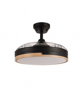 Ventilador Olimpia DC 72W 7200Lm 3 Aspas Negro/Haya CCT