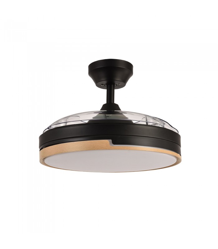 Ventilador Olimpia DC 72W 7200Lm 3 Aspas Negro/Haya CCT