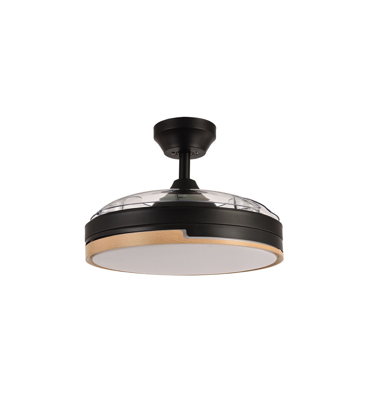 Ventilador Olimpia DC 72W 7200Lm 3 Aspas Negro/Haya CCT