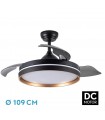 Ventilador Nalon DC 72W 7200Lm 3 Aspas Negro/Oro CCT
