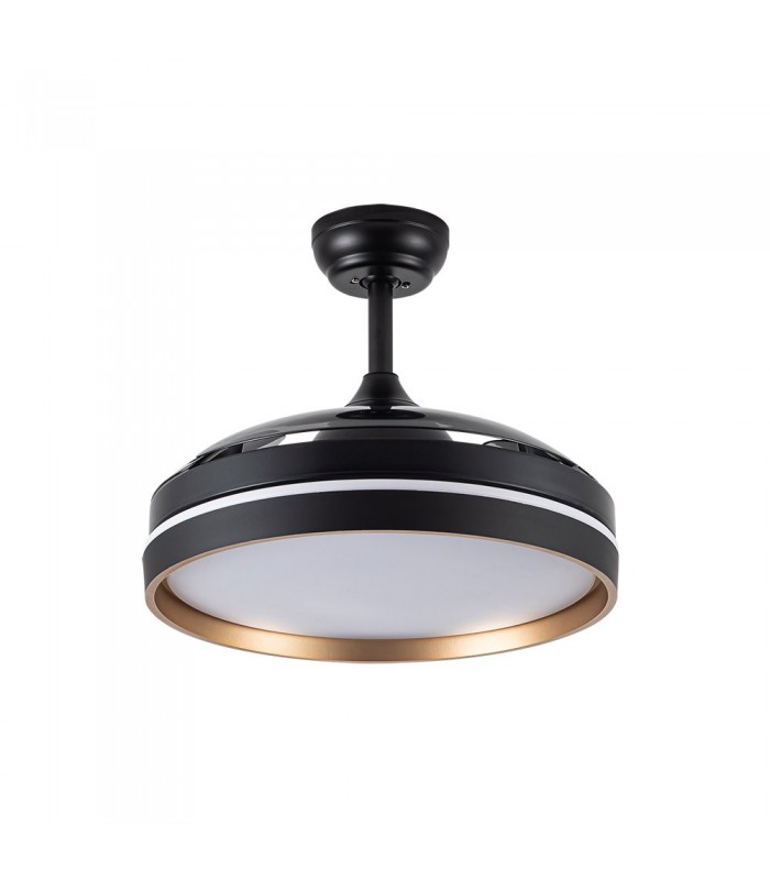 Ventilador Nalon DC 72W 7200Lm 3 Aspas Negro/Oro CCT