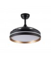 Ventilador Nalon DC 72W 7200Lm 3 Aspas Negro/Oro CCT