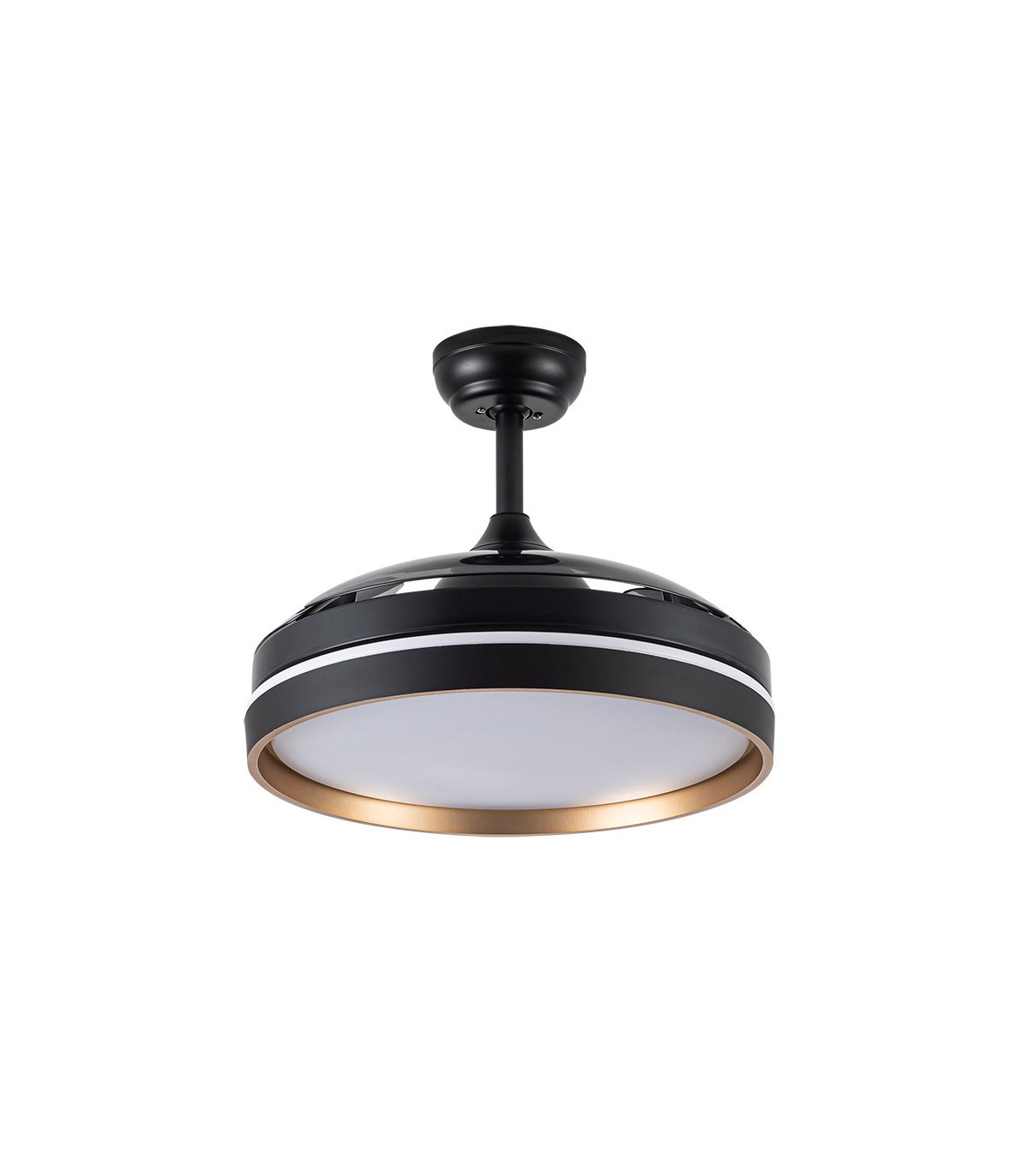 Ventilador Nalon DC 72W 7200Lm 3 Aspas Negro/Oro CCT