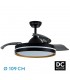 Ventilador Nalon DC 72W 7200Lm 3 Aspas Negro/Roble CCT