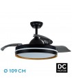 Ventilador Nalon DC 72W 7200Lm 3 Aspas Negro/Roble CCT