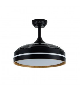 Ventilador Nalon DC 72W 7200Lm 3 Aspas Negro/Roble CCT