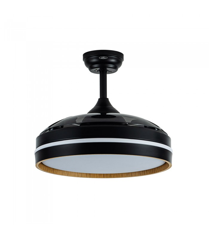 Ventilador Nalon DC 72W 7200Lm 3 Aspas Negro/Roble CCT