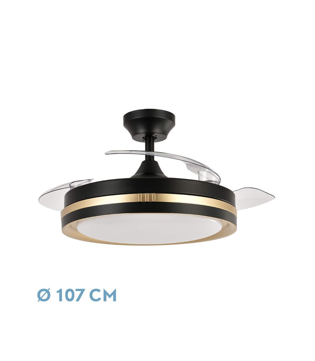 Ventilador Viper DC 72W 7200Lm 3 Aspas Negro/Oro CCT