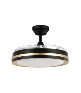 Ventilador Viper DC 72W 7200Lm 3 Aspas Negro/Oro CCT