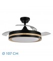 Ventilador Viper DC 72W 7200Lm 3 Aspas Negro/Haya CCT