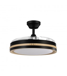 Ventilador Viper DC 72W 7200Lm 3 Aspas Negro/Haya CCT