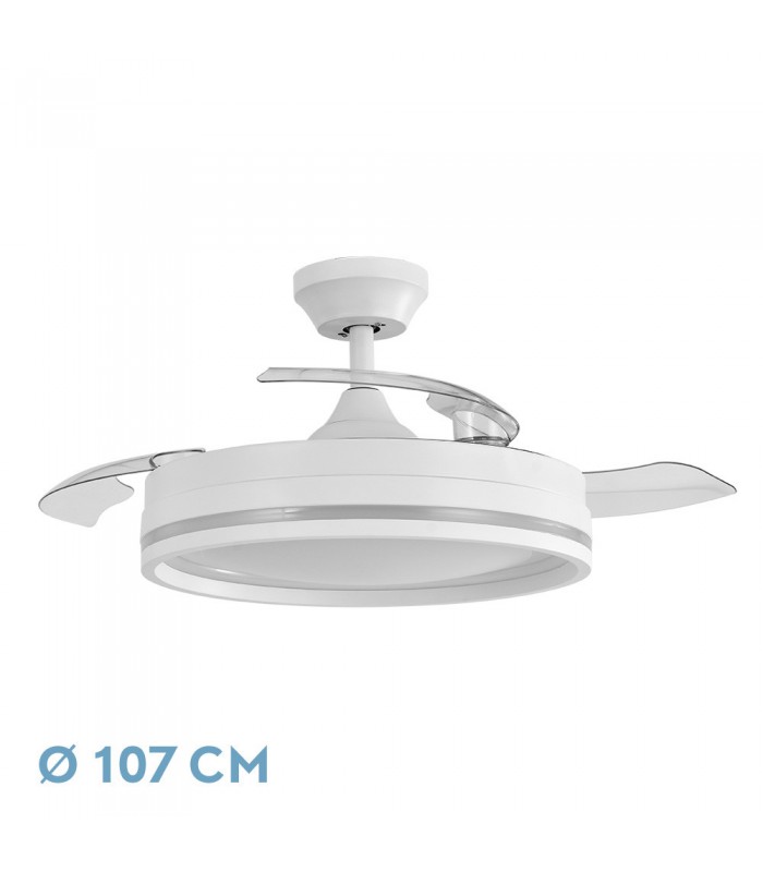 Ventilador Cerrato DC 72W 7200Lm 3 Aspas Blanco CCT