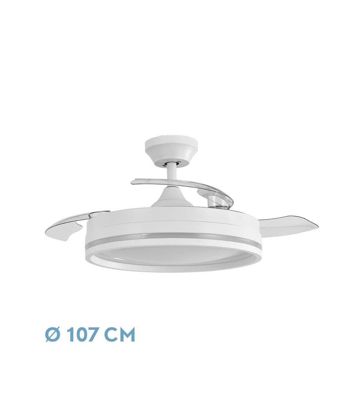 Ventilador Cerrato DC 72W 7200Lm 3 Aspas Blanco CCT