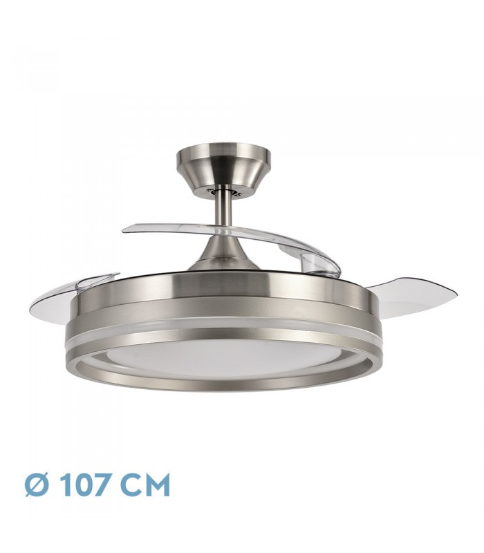 Ventilador Cerrato DC 72W 7200Lm 3 Aspas Niquel CCT