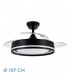 Ventilador Cerrato DC 72W 7200Lm 3 Aspas Negro CCT