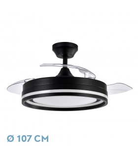 Ventilador Cerrato DC 72W 7200Lm 3 Aspas Negro CCT