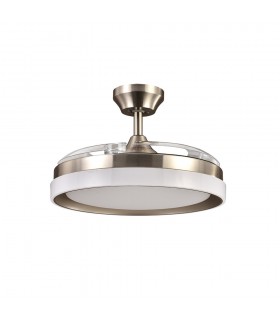 Ventilador Zenit DC 72W 7200Lm 3 Aspas Niquel CCT
