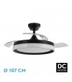 Ventilador Zenit DC 72W 7200Lm 3 Aspas Negro CCT