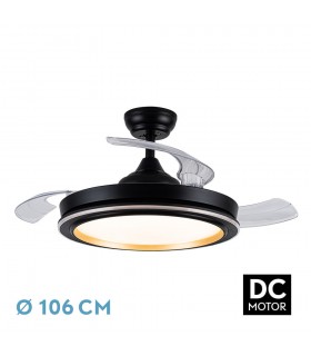 Ventilador Picolo DC 72W 6226Lm 3 Aspas Negro/Oro CCT
