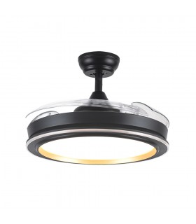 Ventilador Picolo DC 72W 6226Lm 3 Aspas Negro/Oro CCT