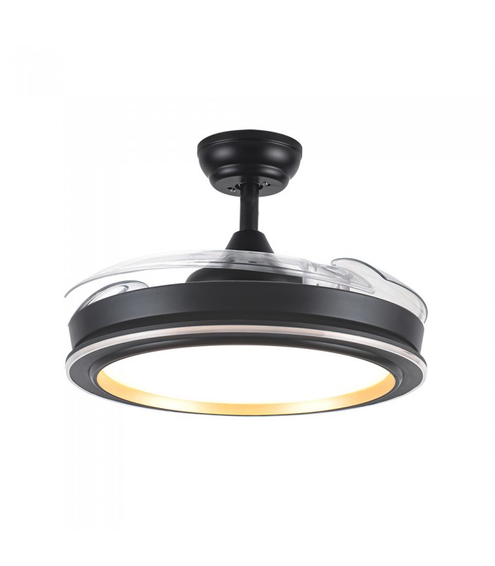 Ventilador Picolo DC 72W 6226Lm 3 Aspas Negro/Oro CCT