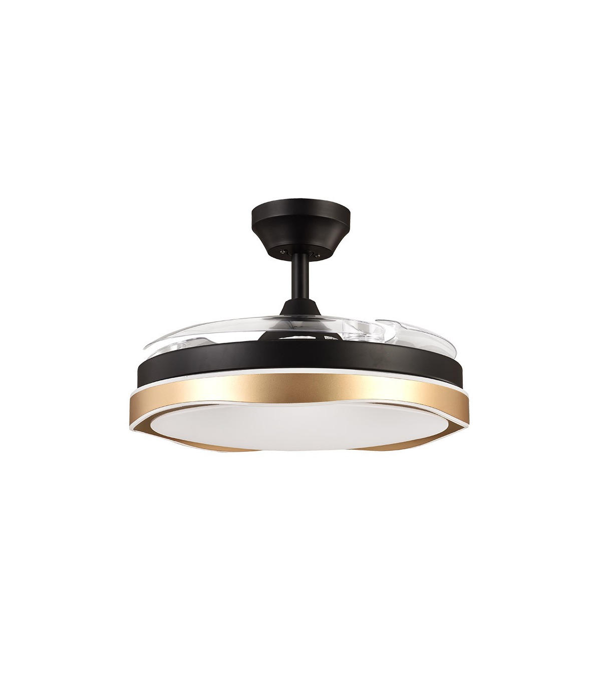 Ventilador Blondi DC 72W 7200Lm 3 Aspas Negro/Oro CCT