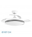 Ventilador Blondi DC 72W 7200Lm 3 Aspas Blanco/Plata CCT