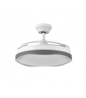 Ventilador Blondi DC 72W 7200Lm 3 Aspas Blanco/Plata CCT