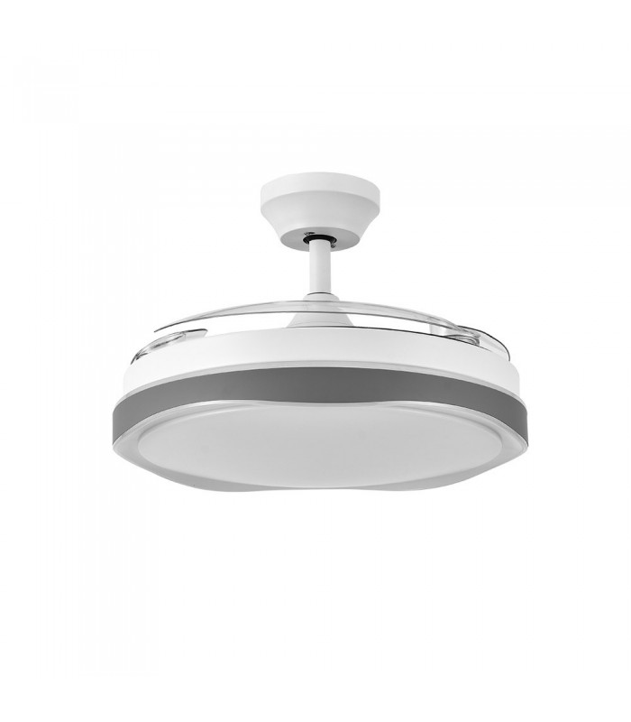 Ventilador Blondi DC 72W 7200Lm 3 Aspas Blanco/Plata CCT