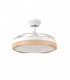 Ventilador Blondi DC 72W 7200Lm 3 Aspas Blanco/Haya CCT
