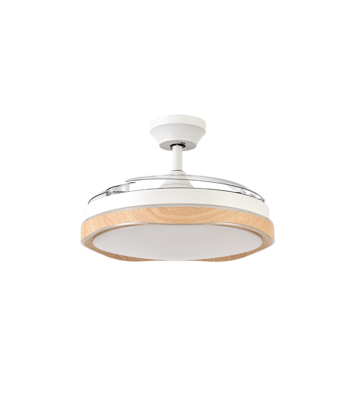 Ventilador Blondi DC 72W 7200Lm 3 Aspas Blanco/Haya CCT