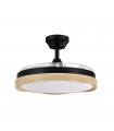 Ventilador Blondi DC 72W 7200Lm 3 Aspas Negro/Haya CCT