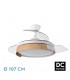 Ventilador Provenza DC 72W 7200Lm 3 Aspas Blanco/Haya CCT