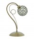 Lámpara Sobremesa Kegan 1xE27 Tulipa Cristal Cuero