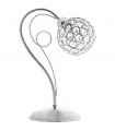Lámpara Sobremesa Kegan 1xE27 Tulipa Cristal Cromo