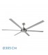 Ventilador De Techo SANSÓN DC Níquel 6 Aspas Plata Ø305D Sin Luz