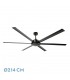 Ventilador De Techo SANSÓN DC Negro 6 Aspas Negro Ø214D Sin Luz