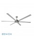 Ventilador De Techo SANSÓN DC Níquel 6 Aspas Plata Ø214D Sin Luz