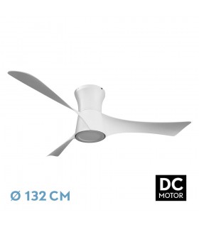 Ventilador de Techo TIANAS Blanco DC 18W 2250Lm 3 Aspas Blanco CCT