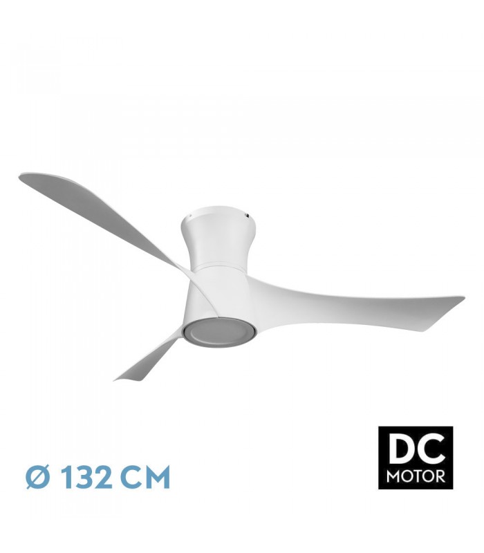 Ventilador de Techo TIANAS Blanco DC 18W 2250Lm 3 Aspas Blanco CCT