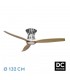 Ventilador de Techo BALTIR Níquel DC 18W 2250Lm 3 Aspas Haya CCT