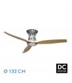 Ventilador de Techo BALTIR Níquel DC 18W 2250Lm 3 Aspas Haya CCT