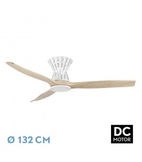 Ventilador de Techo BALTIR Blanco DC 18W 2250Lm 3 Aspas Haya CCT