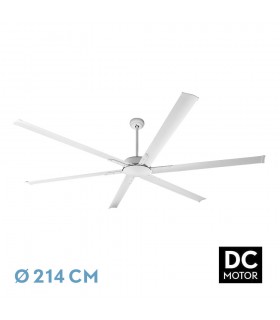 Ventilador de Techo ALMANZOR DC Blanco 24W 2950Lm 6 Aspas Blanco CCT