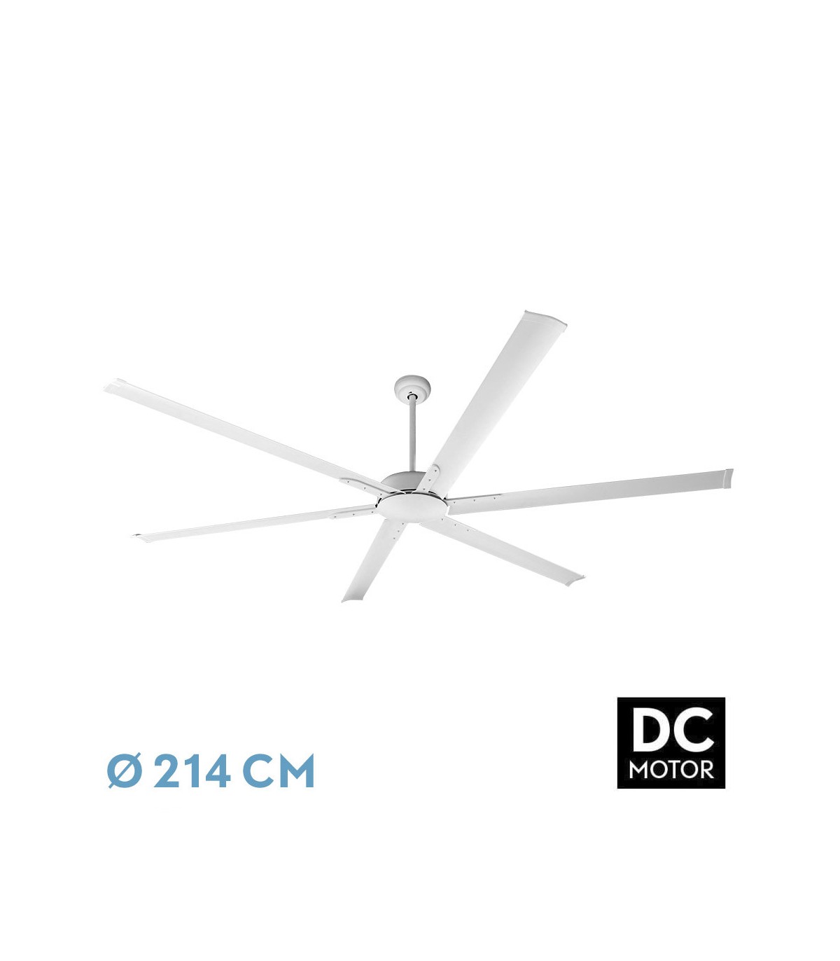 Ventilador de Techo ALMANZOR DC Blanco 24W 2950Lm 6 Aspas Blanco CCT
